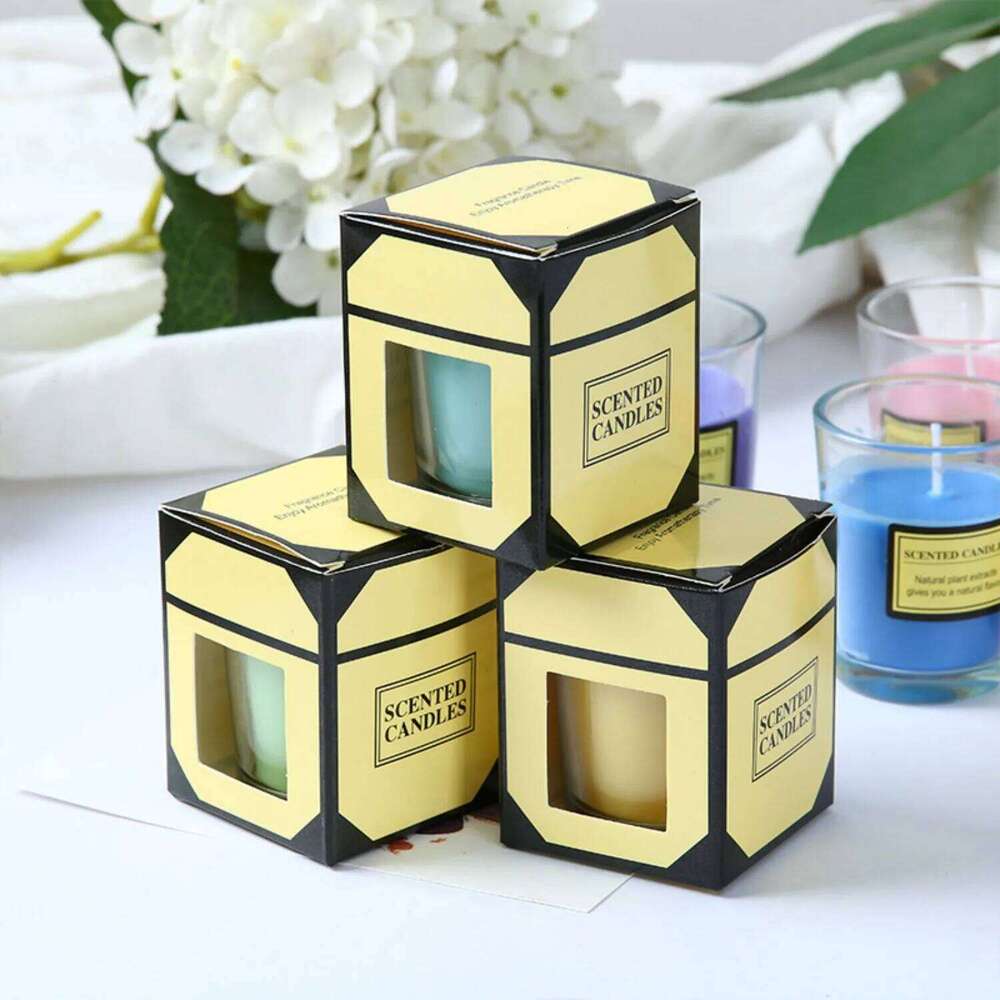 Trendy Minimalist Small Cup Frosted Glass Jar Candle 1pc Scented Home Office Decor H260225