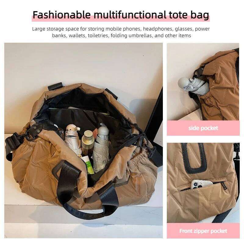 Fashionable Travel Tote Bag, Large Capacity, Winter Women's Handbag, Suitable for Sports Yoga, Daily Travel, Etc Y260225