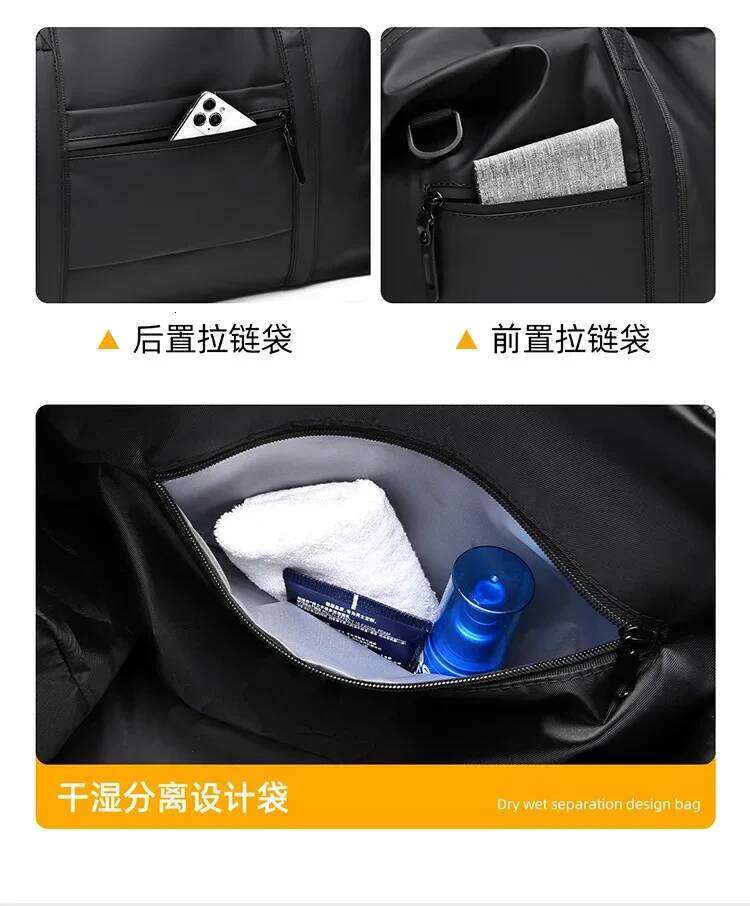 New dry and wet separation sports large capacity travel handbag for men's short-distance business trip crossbody bag Y260225