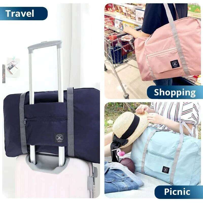 2 Pack Foldable Travel for Airlines Carry on Weekender Overnight Hospital Tote Gym Duffel Bag Women Men Y260225