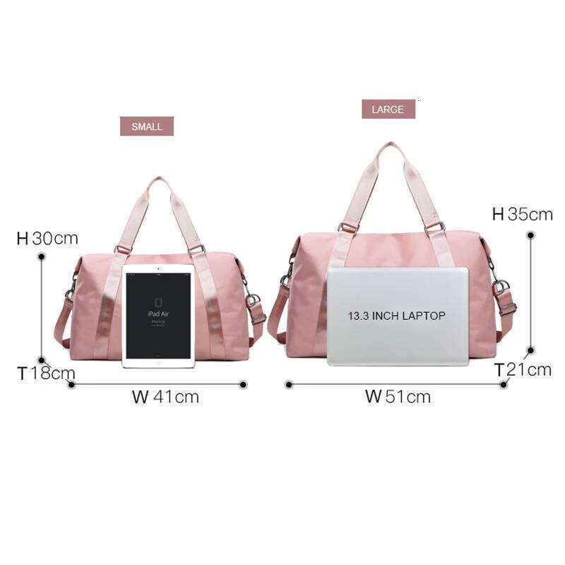 Women's Large Travel Multi-Functional Duffle Tote Handbags Nylon Waterproof Shoulder Women Wet Dry Pockets Gym Bag Y260225