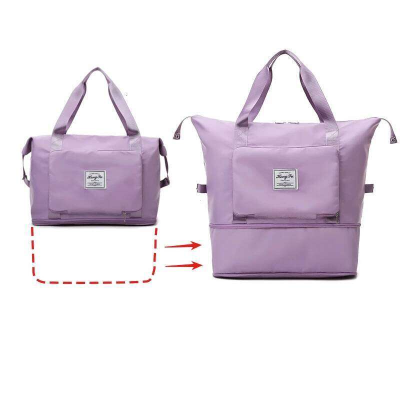 Large Capacity Gym Bags Waterproof Luggage for Women Foldable Dry and Wet Separation Fitness Handbag Travel Bag Y260225
