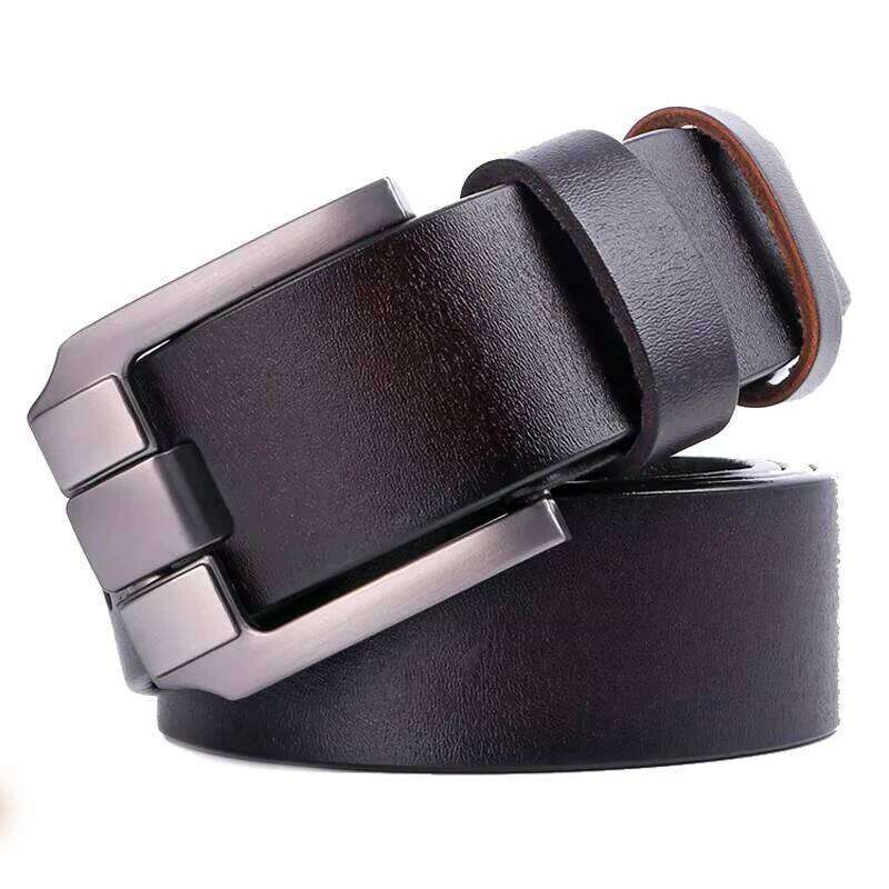 3.8CMNew Fashion Brand Strap Male Pin Buckle Designer Belts Men High Quality Genuine Leather Belt Luxury Man Military Style Y260225