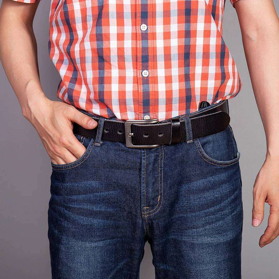 Top Cowhide Fashion Genuine Leather Men Belt Alloy Buckle Strap For Male Wide Cinto Masculino Luxury Cummerbund Y260225