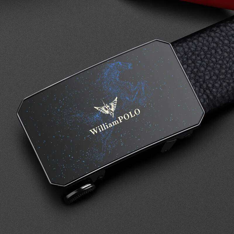 Genuine leather men's fashionable formal wear, automatic buckle belt, personalized casual pants belt Y260225