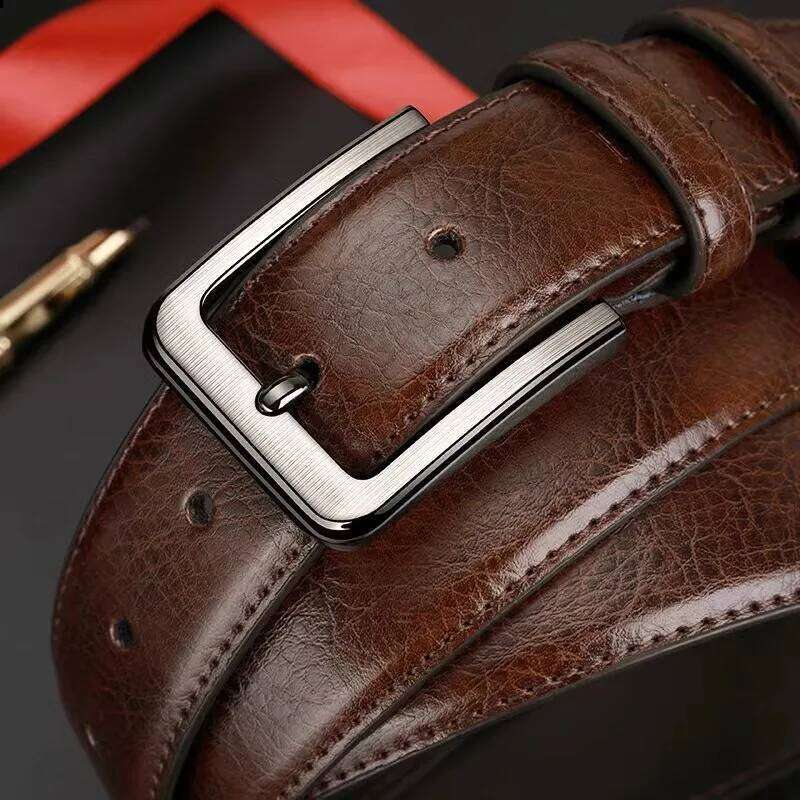 High-End Trendy Men's Fashion Versatile Cross-border Business Belt Pin Buckle Y260225