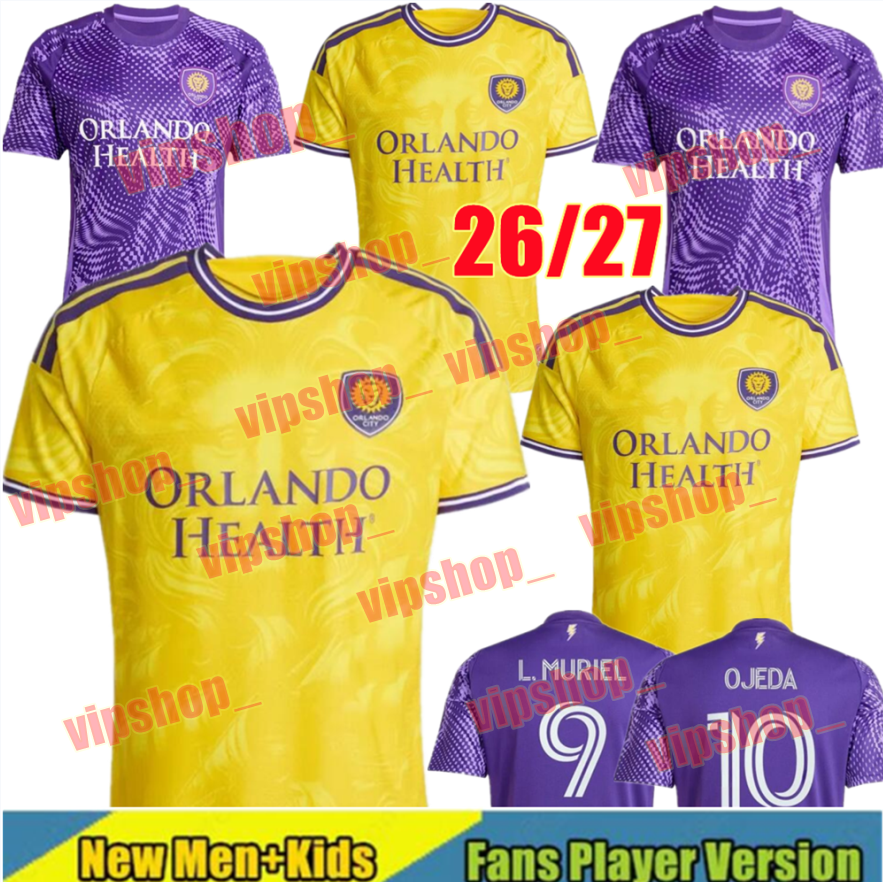 2026 2027 Orlando City SC Soccer Jerseys Kids Kit Man Football Shirt Primarygulifghhl Home Wall Away Whiteyfinfki Legacy F.TORRES L.MURIEL OJEDA JANSSON