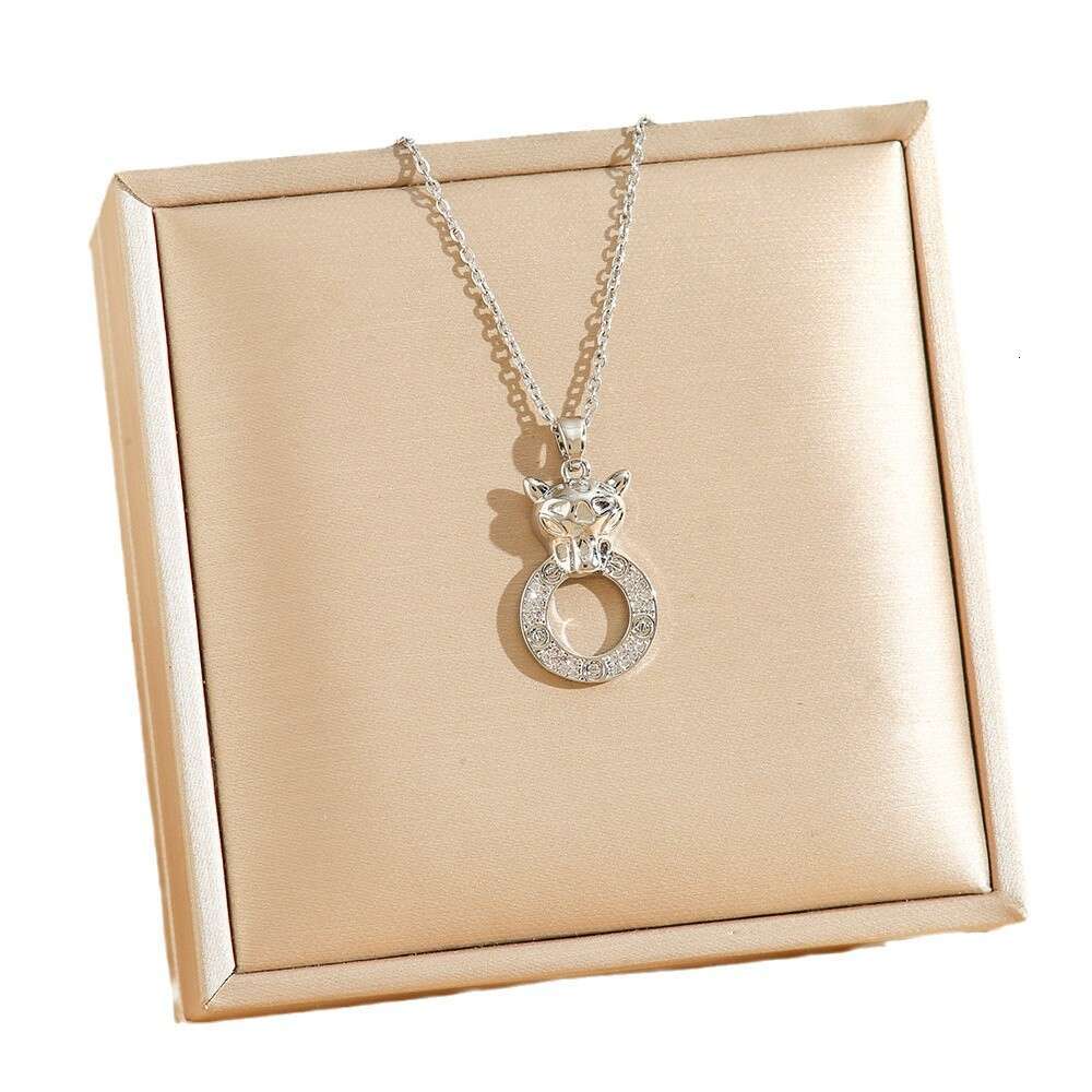 Light Luxury Auspicious Money Leopard Necklace for Women Popular Collarbone Chain