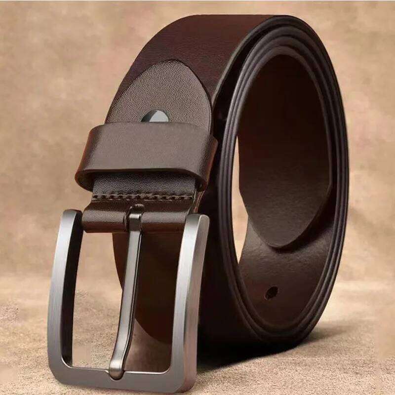 Men's Belt Business Luxury Designer Brand PU Leather Jeans Pin Adjustable Alloy Buckle Waist Straps Belts 105 120 125cm Y260225