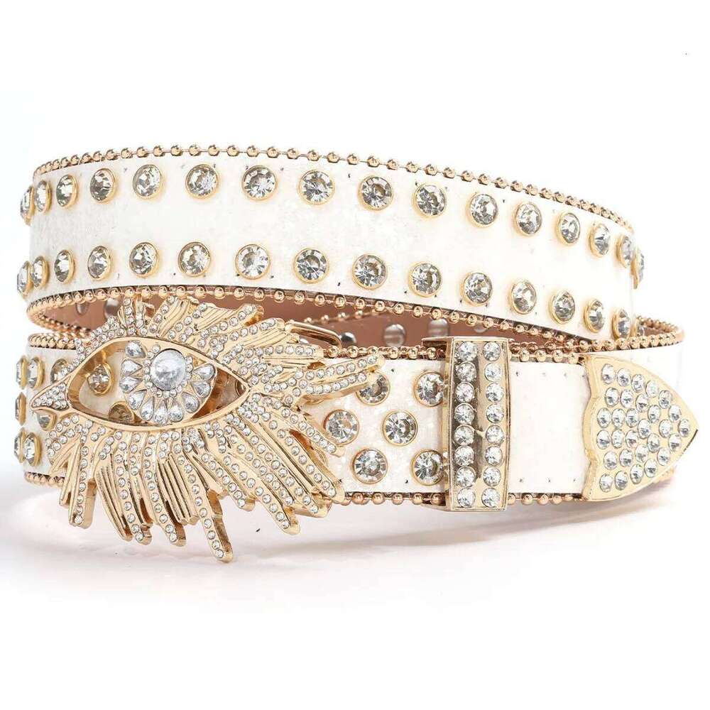 Luxury Men Women Western Cowboy With Diamond Bing Rhinestone Disco E Girls For Jeans Punk Rock Crystal Studded Belt Y260225