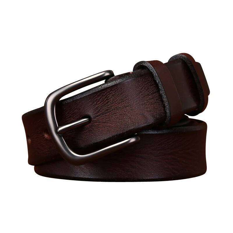 2.8CM Pure Cowhide Genuine Leather for Women High Quality Jeans Pin Buckle Business Belts Waistband Male Fashion Designer Y260225