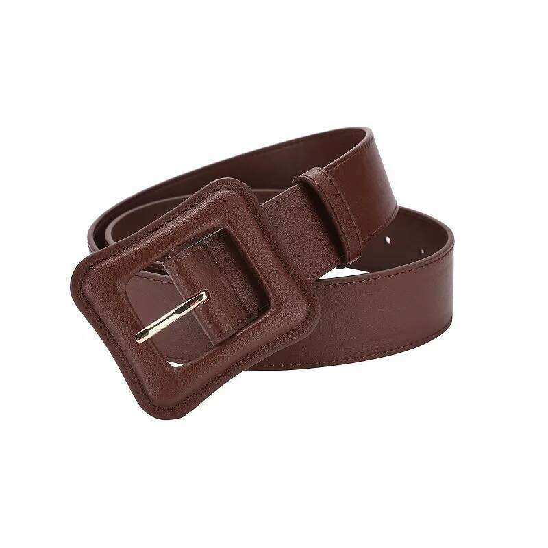 Waist Seal Ladies Fashion Cowhide Female Models Versatile Decoration with Skirt Coat Leather Wide Belt Y260225