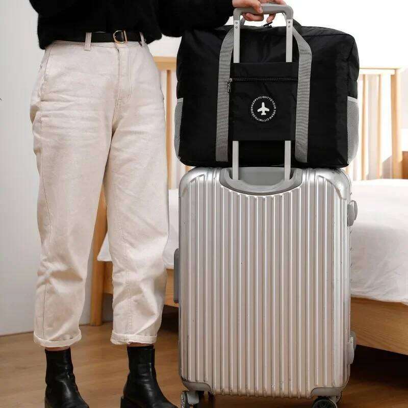 Multi-Function Travel Storage Large Capacity Waterproof Korean Style Suitcase Organizer Portable Carry-On Duffel Bag Y260225