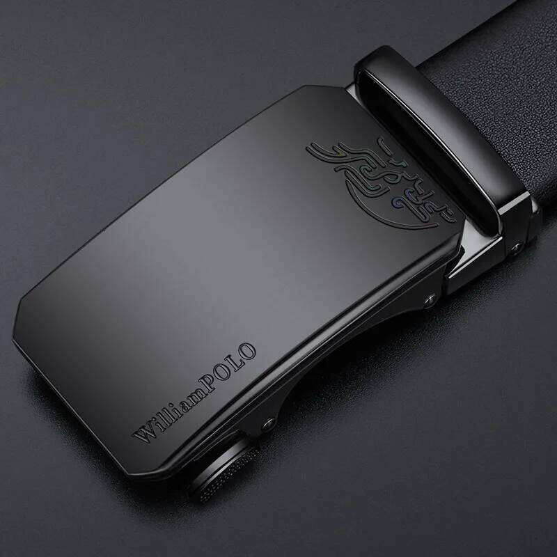 Men's automatic buckle simple casual pants belt, versatile formal belt Y260225