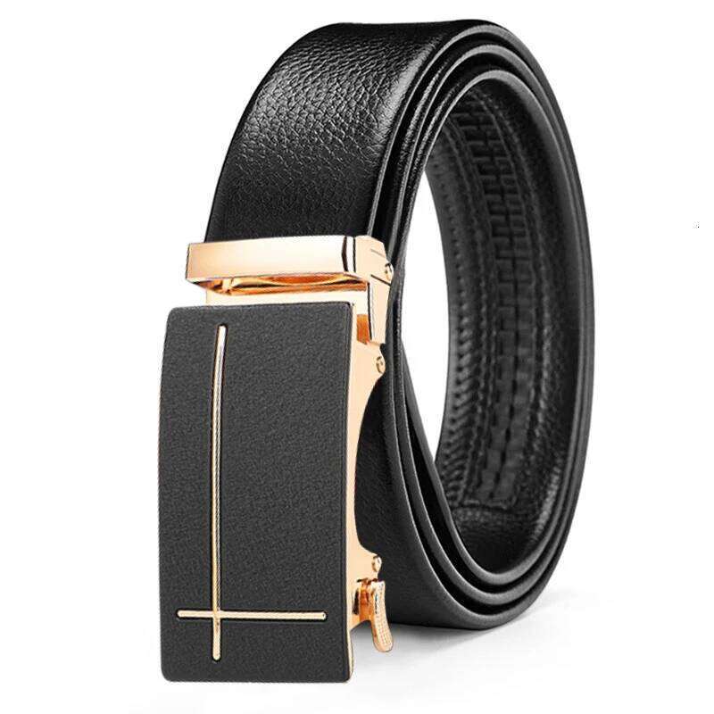 JIFANPAUL New Fashion Automatic Buckle Business Genuine Leather Jeans High Quality Men's Belt No Gift Box Y260225