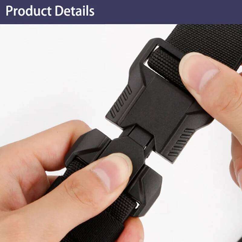 1Pcs Men's Canvas Belt - Sporty Style, Quick Release Plastic Buckle, Casual Training and Jeans Accessories Y260225