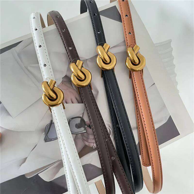 PU Leather Women Belt Knot Buckle Waistband Cummerbund For Dress Jeans Woman Fashion New Y260225