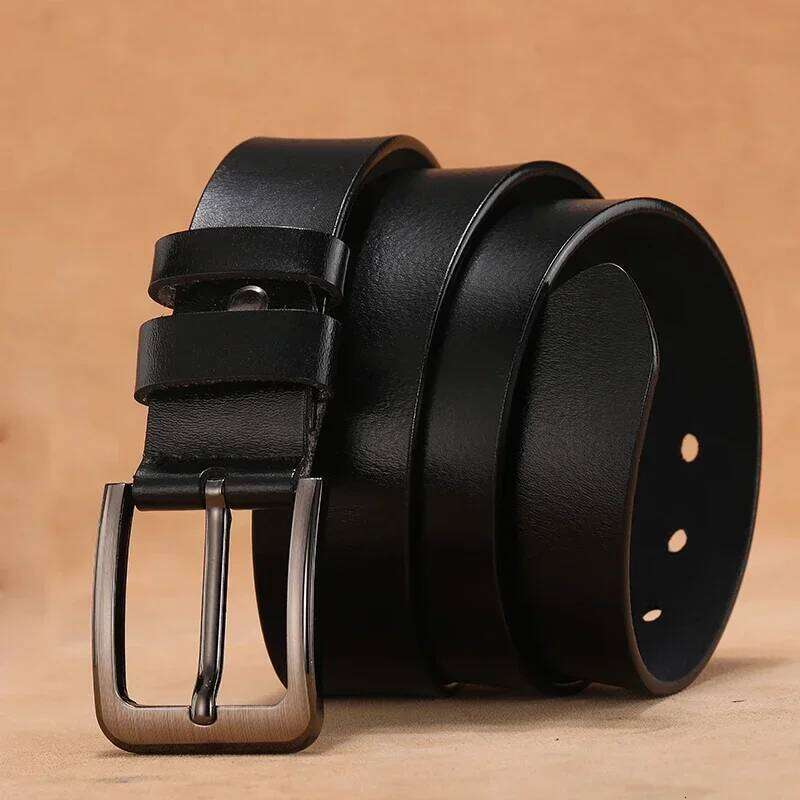 Genuine Leather Belts High Quality Pin Buckle Waist Straps Belt for Men LONG Large 110 120 130 140 150 160 170cm Plus Size Y260225