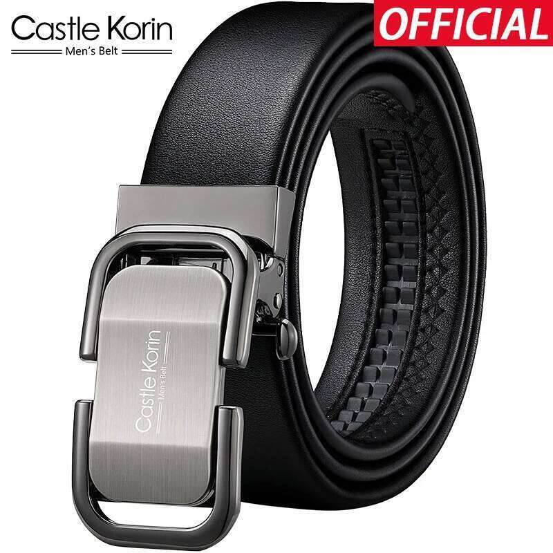 Men's real cowhide automatic young people trend new alloy buckle genuine belt for men Y260225