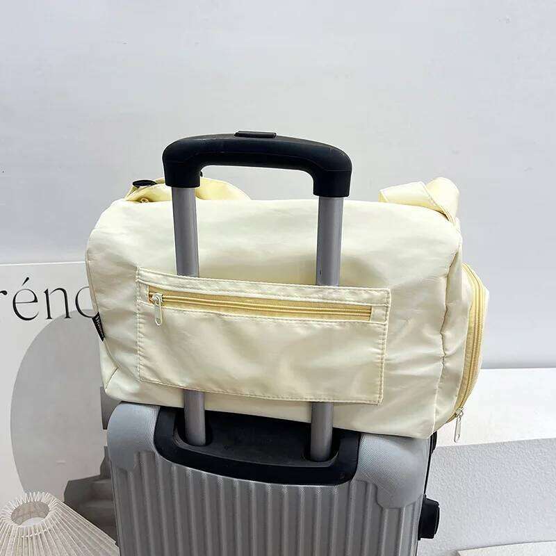 Solid Color Storage Women's Shoulder Sports Fitness Large Capacity Handheld Tote Bag Travel Handbag Y260225