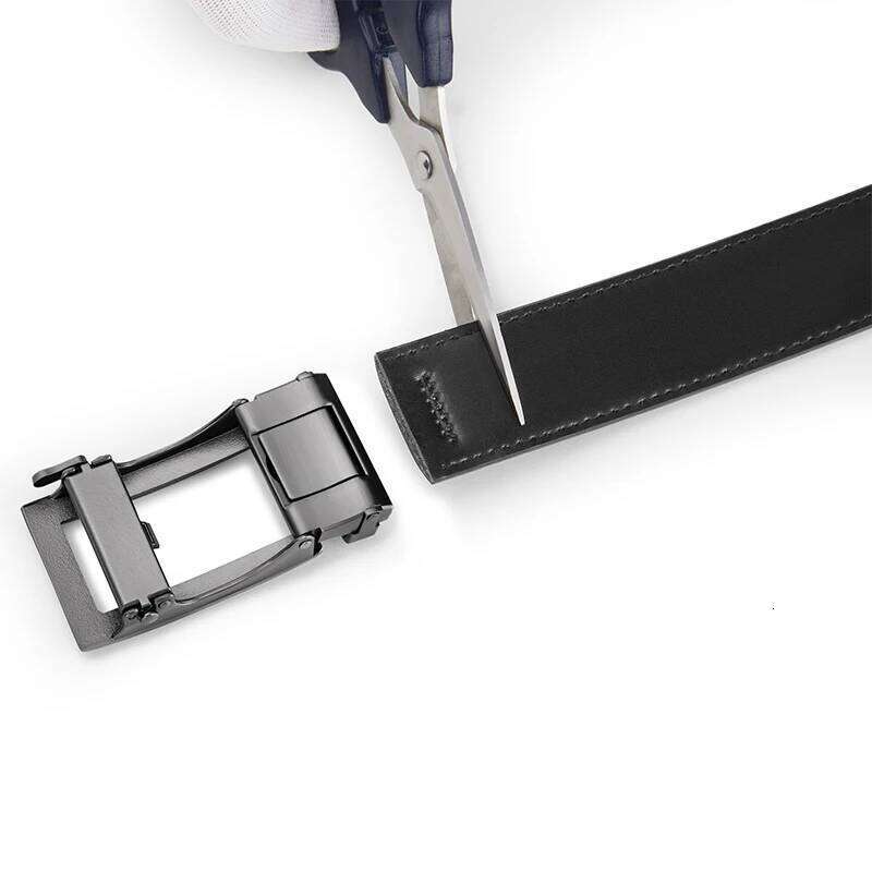OYIFAN fashion men genuine leather automatic buckle adjustable ratchet jeans formal belt Y260225
