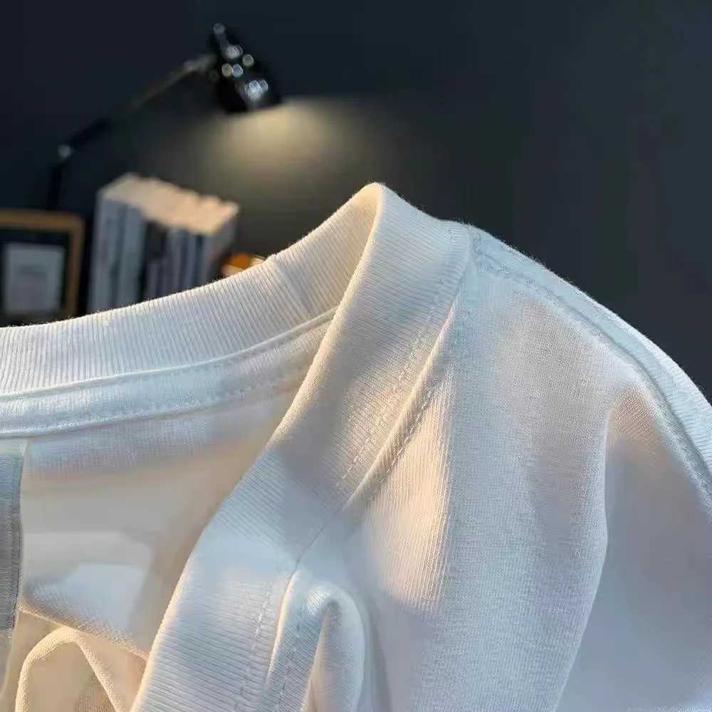 2026 Spring/Summer Artistic Monogram Print Crew Neck T-Shirt | Premium Cotton Casual Short Sleeve Tee for Everyday StyleT260225