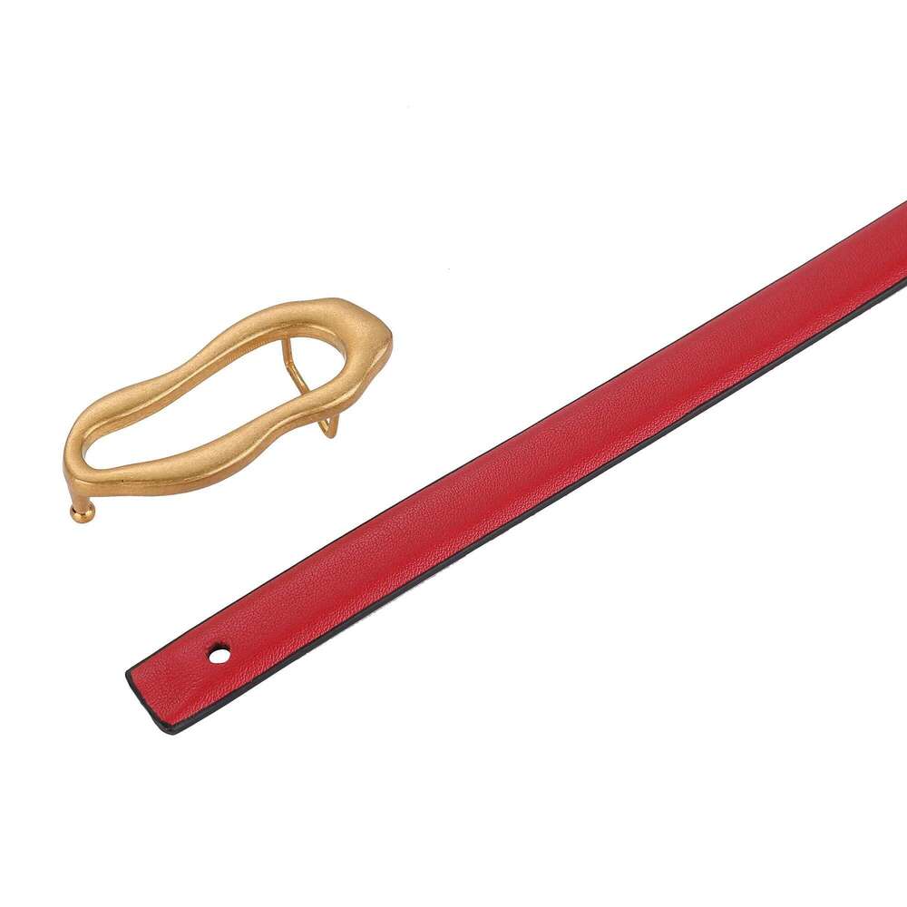 Retro Gold Designer Belt For Women High Quality Metal Buckle Matching Female Dress Jeans Adjustable Waistband Genuine Leather Y260225