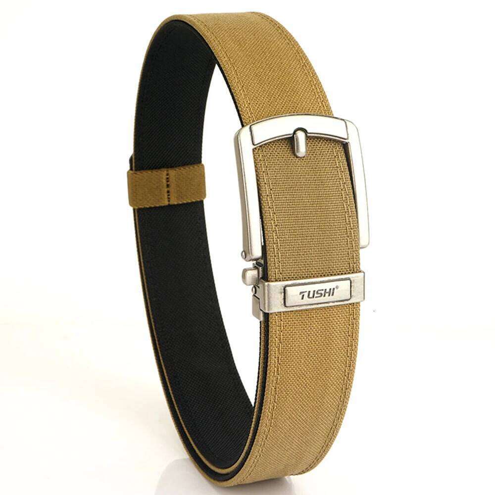 TUSHI New Military For Men Nylon Automatic Buckle Gun Police Tactical Belt Outdoor Secretly Portable IPSC Accessories Y260225
