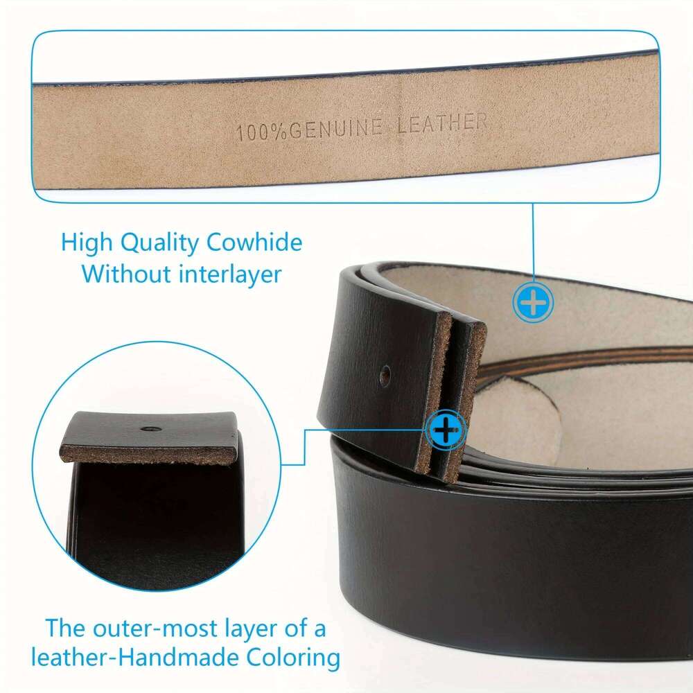Large Size 140 150 160 170cm Men's Genuine Leather Belts Adjustable Formal Waistband for Jeans Pants Perfect Father'S Day Gift Y260225