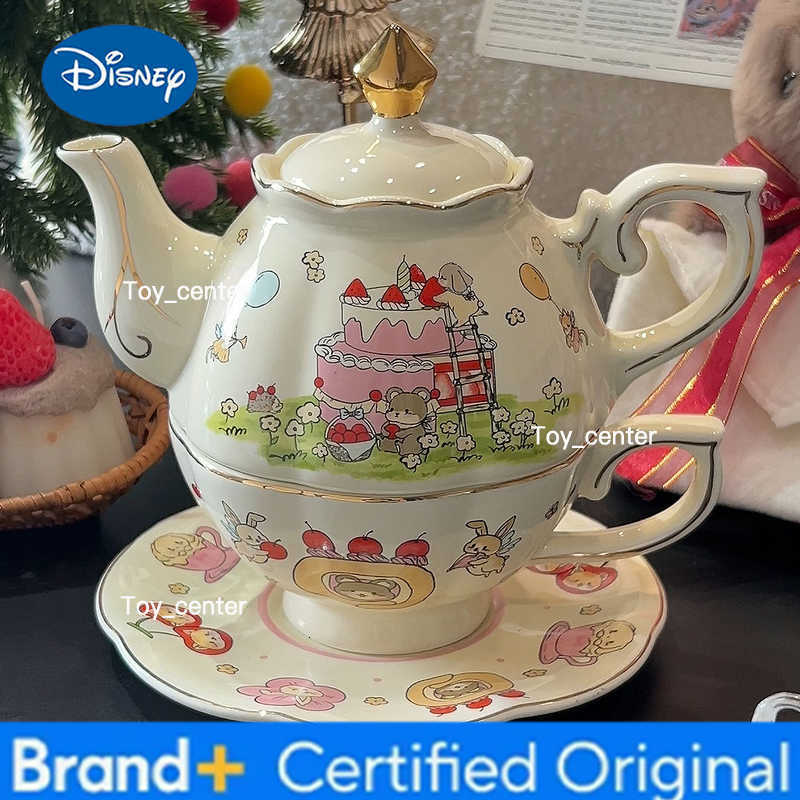 Cute Cake Bear Tea Set Teapot High Temperature Resistant Ceramic Cup and Saucer Set French Afternoon Tea High-end Gift Box H260225