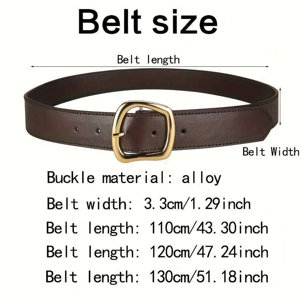 1PC New Women's Fashion Pin Buckle Genuine Luxury Soft PU Leather Belt with Cargo Pants Jeans BeltFor Men Women Y260225