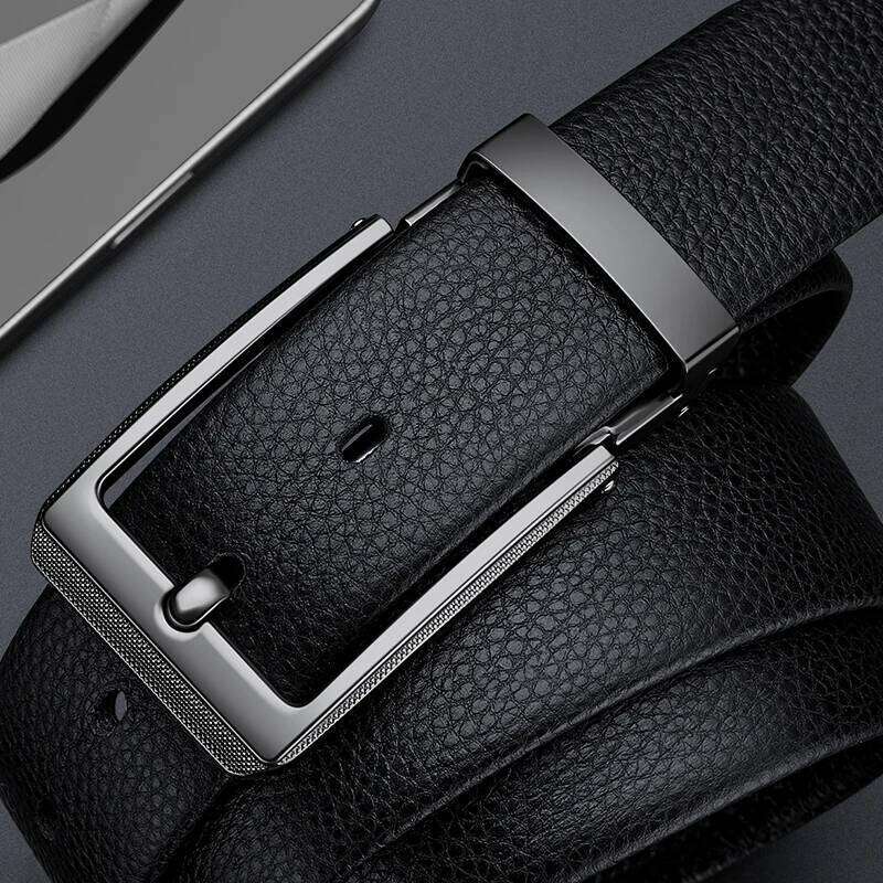 Men's needle buckle leather personalized business pants belt, simple and fashionable belt Y260225