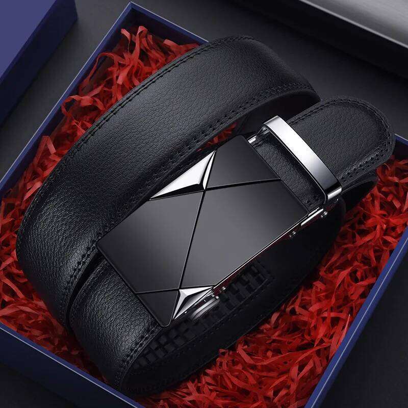 Men's Automatic Buckle for Big Men, Extra Long Size 140 150 160 170cm, Oversized Faux Leather Dress Casual Belt Y260225