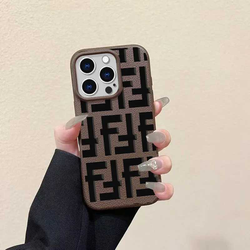 Embossed Monogram Faux Leather Phone Case | Slim Shockproof Protective Cover in RedT260225