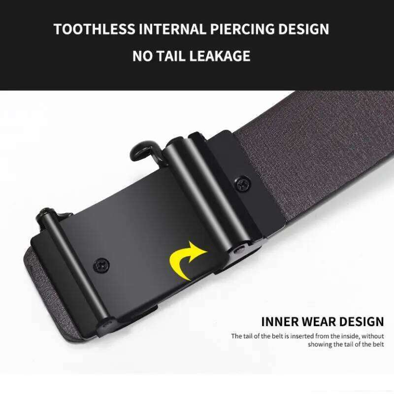 2023 New product high quality toothless automatic buckle Casual men belt men's business fashion Belt Y260225