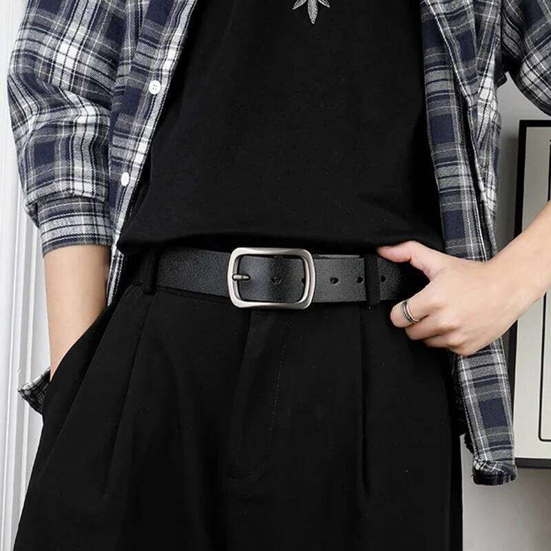 New Fashion Men's Metal Pin Buckle Belt Leisure Business Accessory Designer Belts For Jeans Waist Strap Plus SizeFor Ideal Gift Y260225