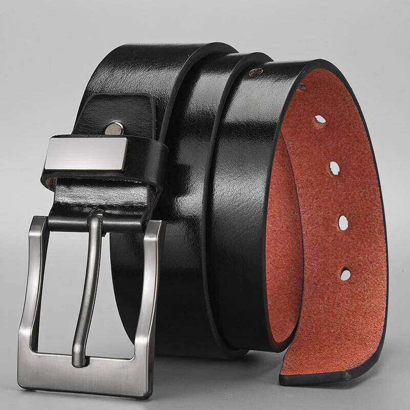 New Men's Cow Leather Luxury Strap Male Belts For Fashion Classice Vintage Pin Buckle High Quality Designer Belt Plus Size Y260225