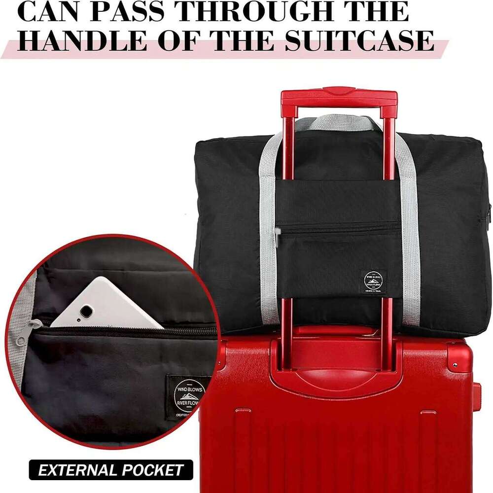 Carry on Luggage Foldable Sports Gym Weekender Overnight Bag Travel Duffel for Men Women Y260225