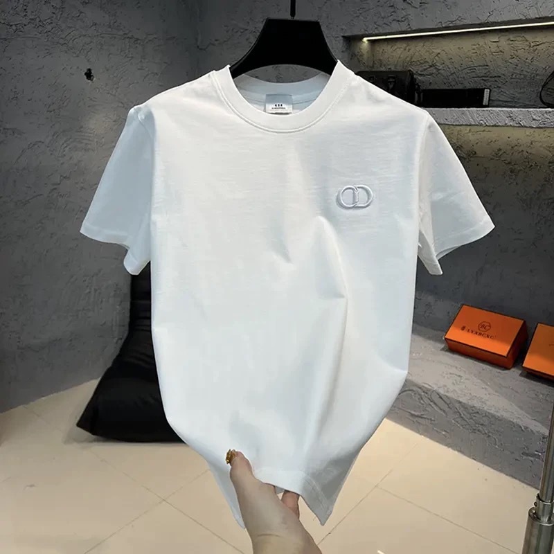 2026 New Designers High-end Summer Men's Fashion Round-neck Short-sleeve Multi-functional Luxury Loose Fit Trendy Embroidered T-shirt