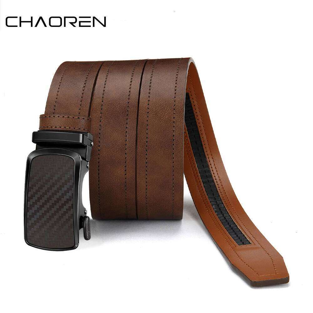 belt men High Quality PU Leather Belts, Automatic Buckle Belt, Adjustable No Hole Jeans Belt for Men Y260225