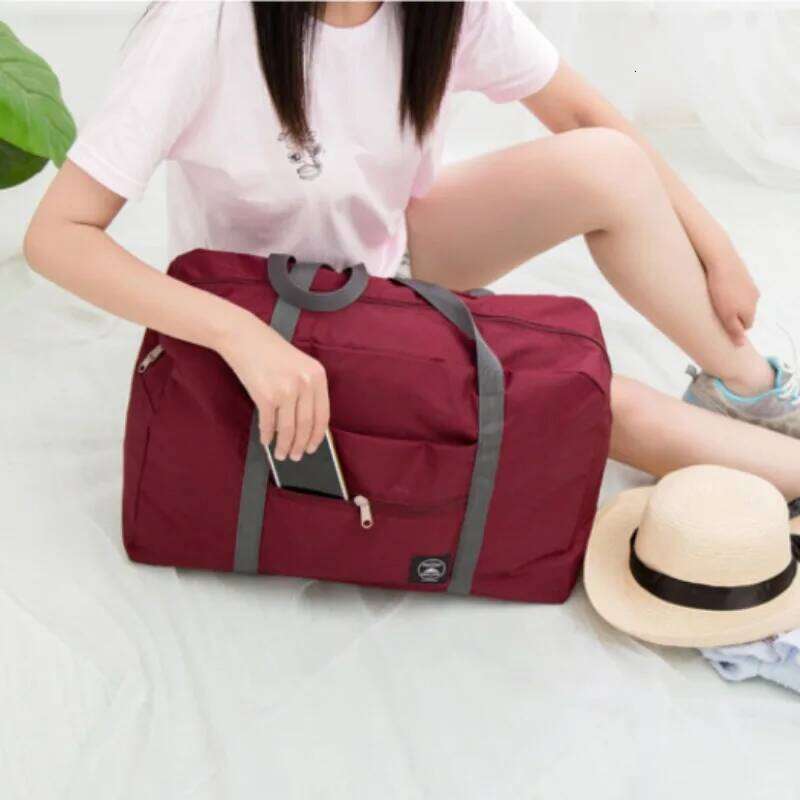 1pcs Foldable Duffel Lightweight Luggage Tote Portable Large Capacity Outdoor Travel Fitness Storage Bag Y260225