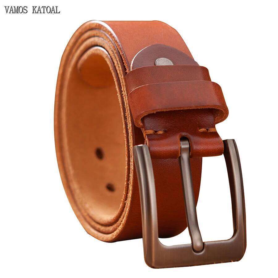 Top Cowhide Fashion Genuine Leather Men Belt Alloy Buckle Strap For Male Wide Cinto Masculino Luxury Cummerbund Y260225