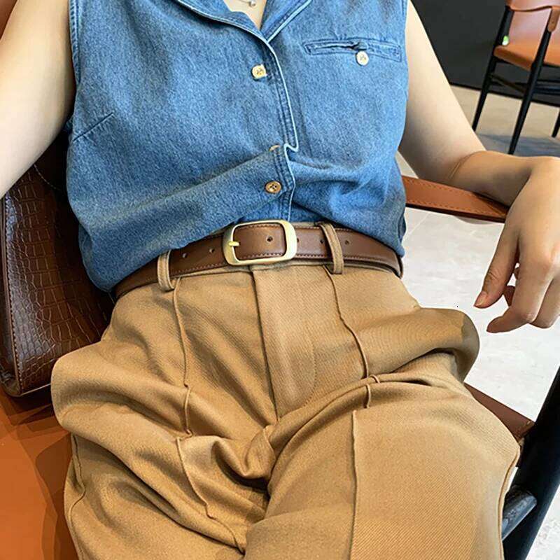 DINISITON Women Fashion Jeans Belt Alloy Pin Buckle Luxury High-Quality Design Trendy Accessories Y260225