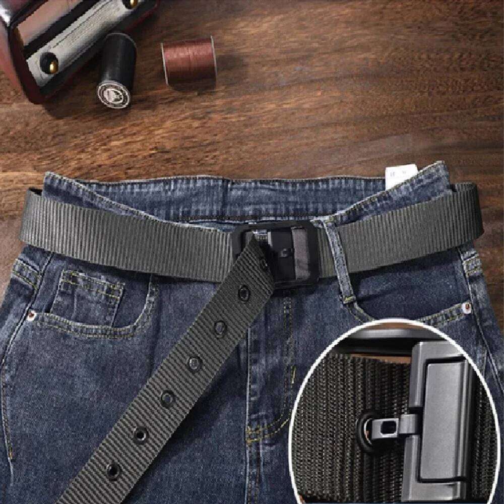 Genuine Tactical Quick Release Outdoor Military Breathable Belt for Men Cowboy Nylon Sports Accessories Y260225