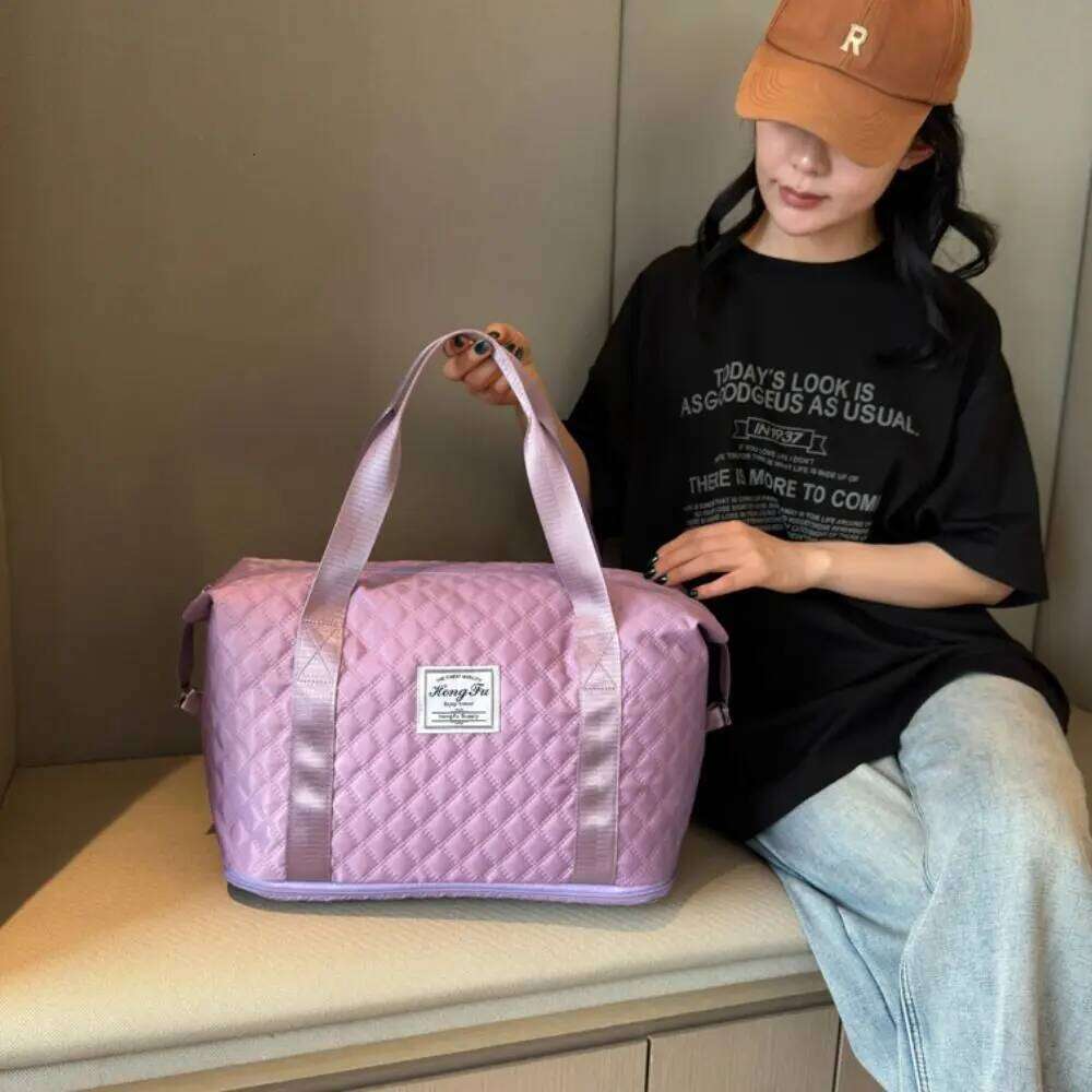 Large Capacity Handbag Foldable Waterproof Sports Duffel Wet And Dry Separation Shoulder Storage Bag Leisure Travel Y260225