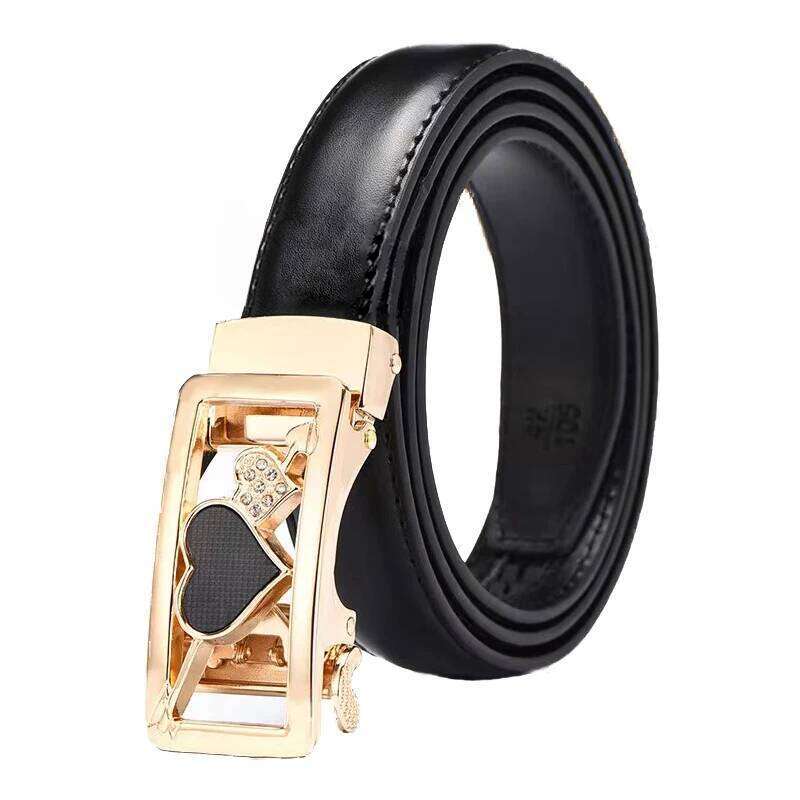 Fashion Women's Versatile Automatic Buckle Belt High Quality PU Leather Youth Trend Casual Strap for Women Y260225