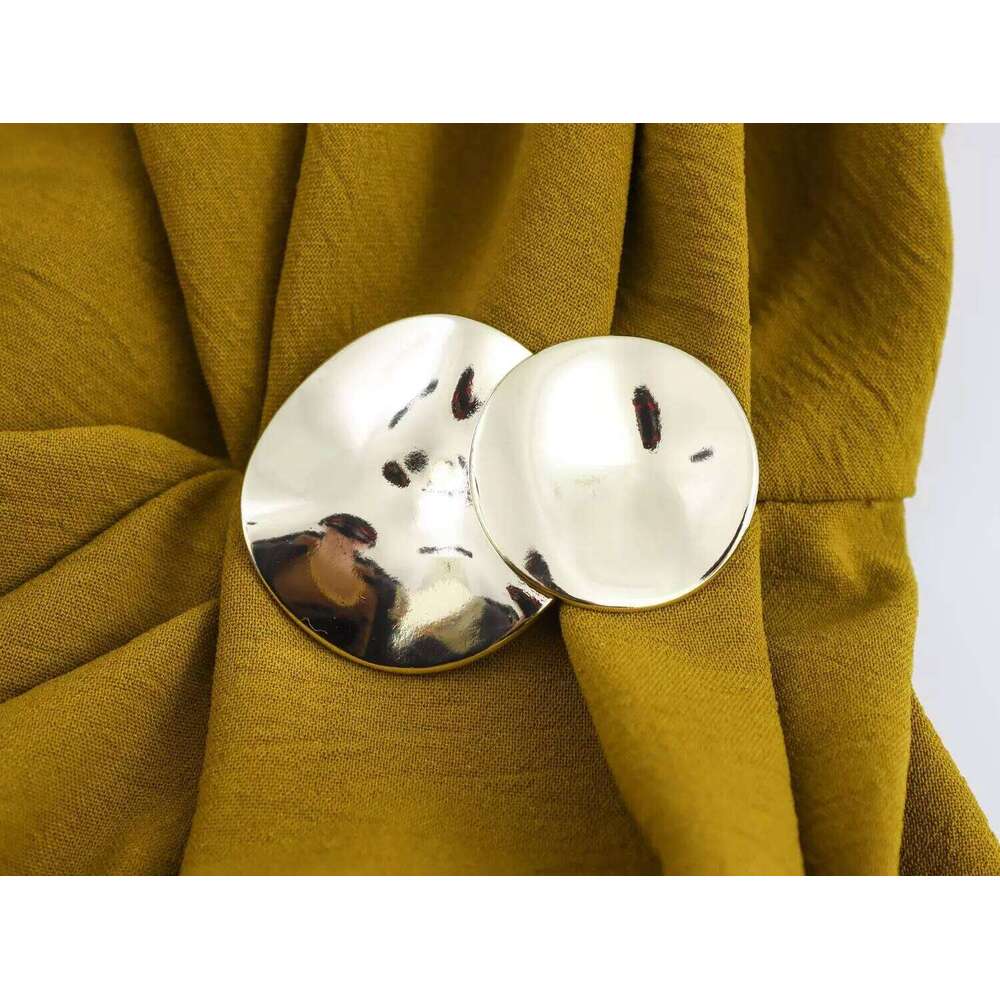 2025 summer new women's casual fashion simple pleated decoration temperament round neck sleeveless midi dress XJ260225