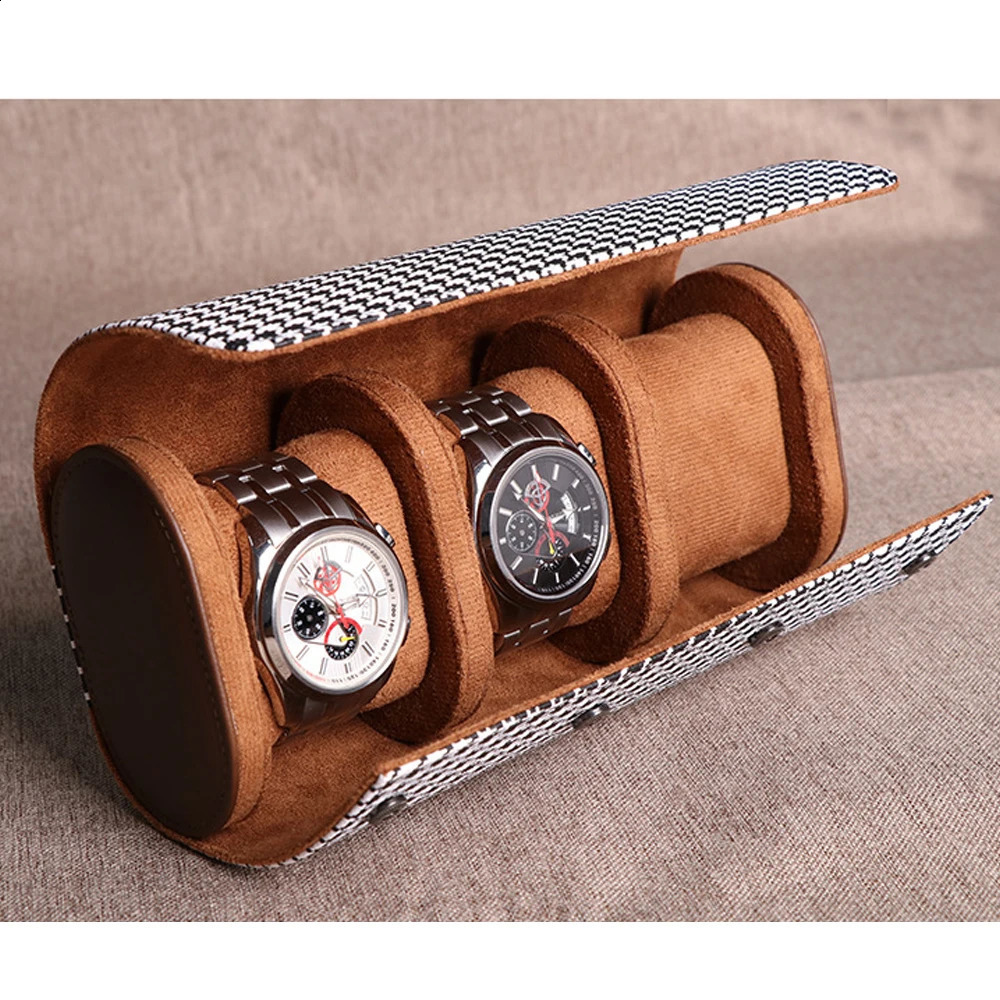 Watch Roll Travel Case-1/2/3 Slot Watch Storage and Organizer-Secure Storage with Innovative Removable Pillows Solid Dividers 260205