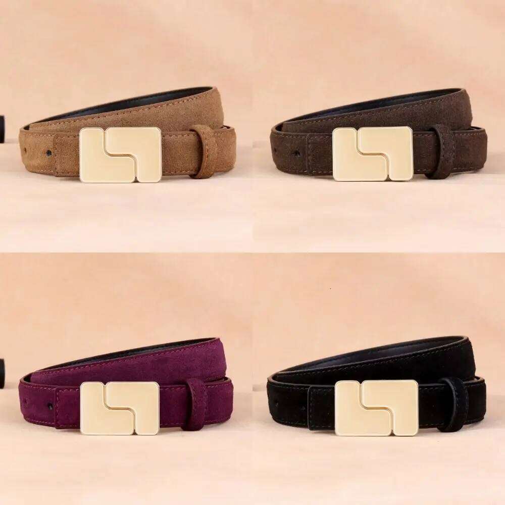 New Simple Design Belts Real Cow Suede Leather Elegant Ladies Cowhide Waistbands Business Waist Strap For Women Gifts Y260225