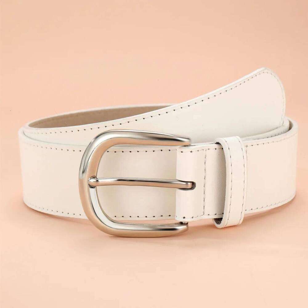 New Simple Women's Needle Buckle Versatile for Daily Use Korean Edition Ins Style White Fashion Decoration Jeans Belt Y260225